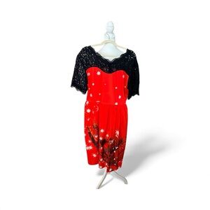 Christmas dress, lightweight, 3xl runs small. See measurements in pics